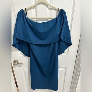 Grace Karin - Elegant off shoulder batwing cape midi dress XL